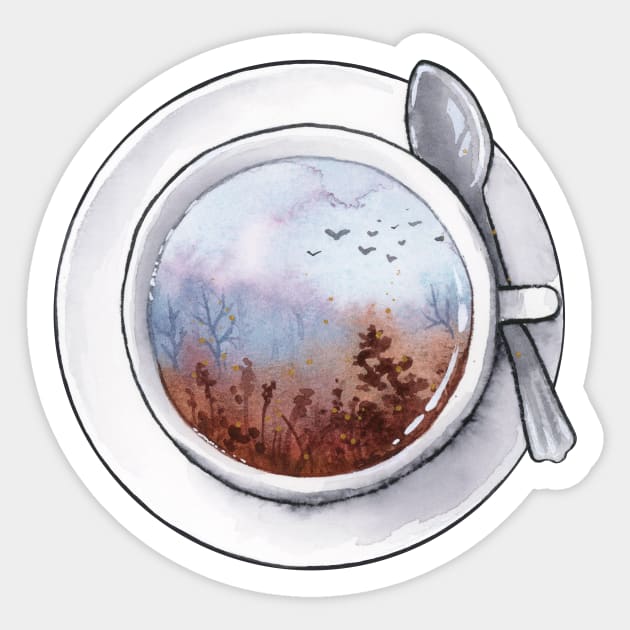 A sip of autumn - no text Sticker by Ellen Wilberg